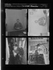 Man sitting; Auto wreck; Flower show (4 Negatives), March 18-20, 1958 [Sleeve 37, Folder c, Box 14]